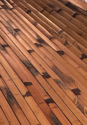 4x8 Bamboo Wainscoting Paneling Cherry Chocolate Wall Covering 4 Tiki Thatch Bar