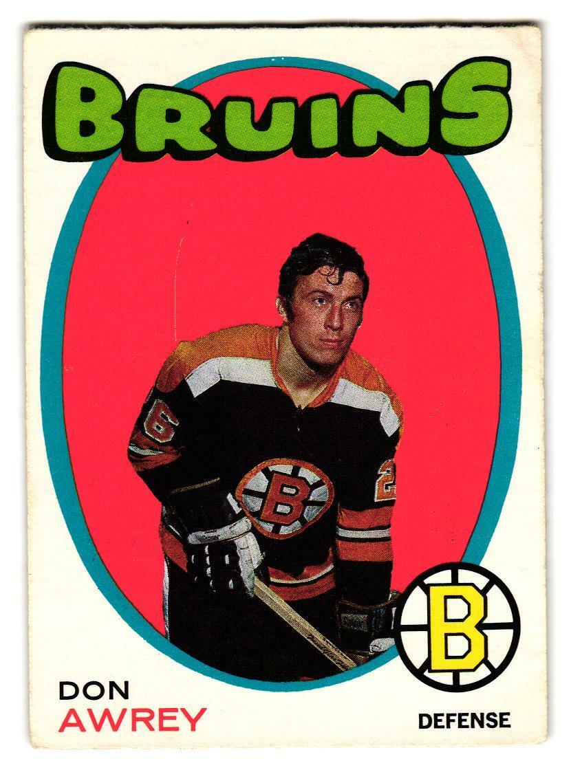 1971-72 O-Pee-Chee #3 Don Awrey Boston Bruins OPC SKU#VS1040