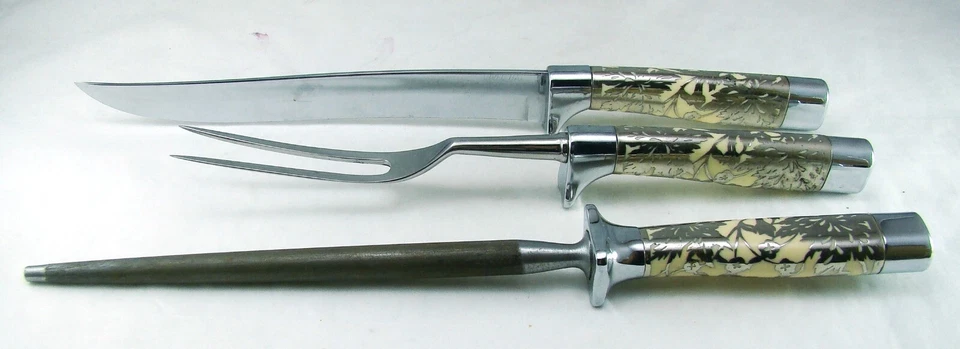 Briddell Carvel Hall Argento Sovrapposizione Plastica Classic Cream 3 PC Set - Immagine 2 di 4