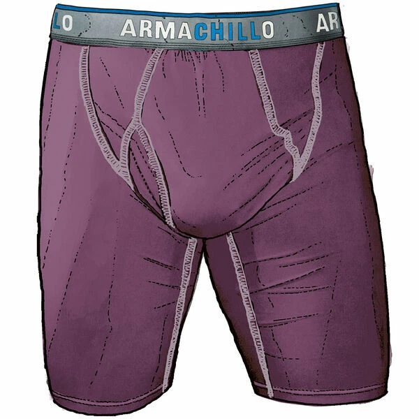 Duluth Mens Armachillo Cooling Extra Long Boxer Briefs Blackberry Wine 83736