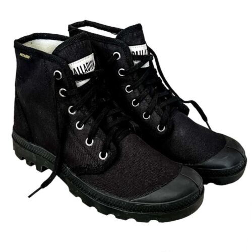 Palladium Pampa Hi Originale Boots ~ NWOT ~ black canvas ~ US W8 EU 39.5 - Picture 1 of 8