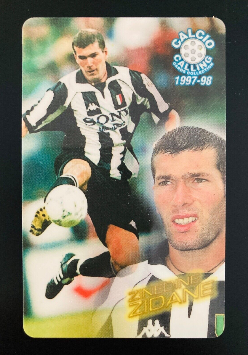 1997-98 Panini Calcio # 55 Zinedine Zidane Juventus calling card