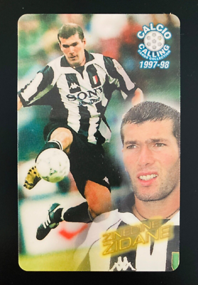 1997-98 Panini Calcio # 55 Zinedine Zidane Juventus calling card