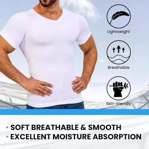 Camisas de compresión de manga corta Cool Dry para hombre, camiseta deportiva capa base - Imagen 3 de 22