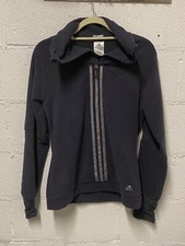 Adidas Women Activewear Fleece Pullover Jacket Size M Black Clima Warm 1/4 Zip