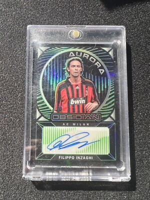 2021-22 PANINI OBSIDIAN SOCCER FILIPPO INZAGHI GREEN ETCH AUTO /5