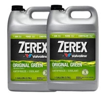 Valvoline Zerex 2 Gallons Coolant Antifreeze Original Green Low Silcate 2 x 1 G.