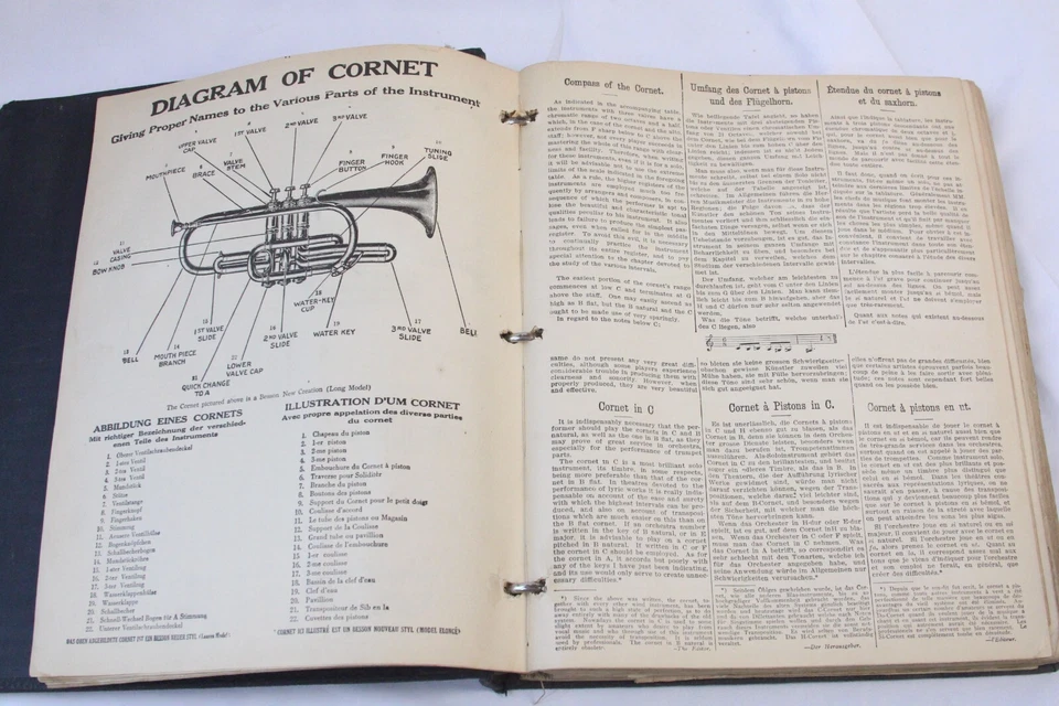Arban's Complete Celebrated Method Trumpet Cornet 1910's English German French - Image 4 of 4