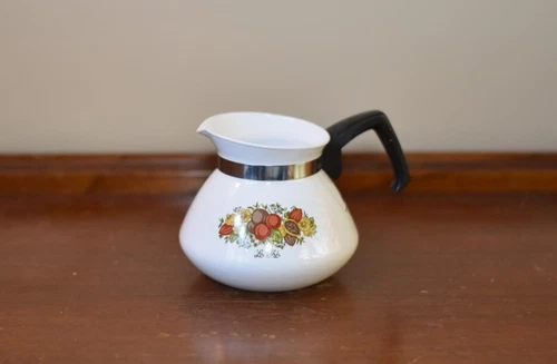 Vintage Corning Ware Spice Of Life 6-Cup Coffee Tea Pot Kettle P-104, Le The