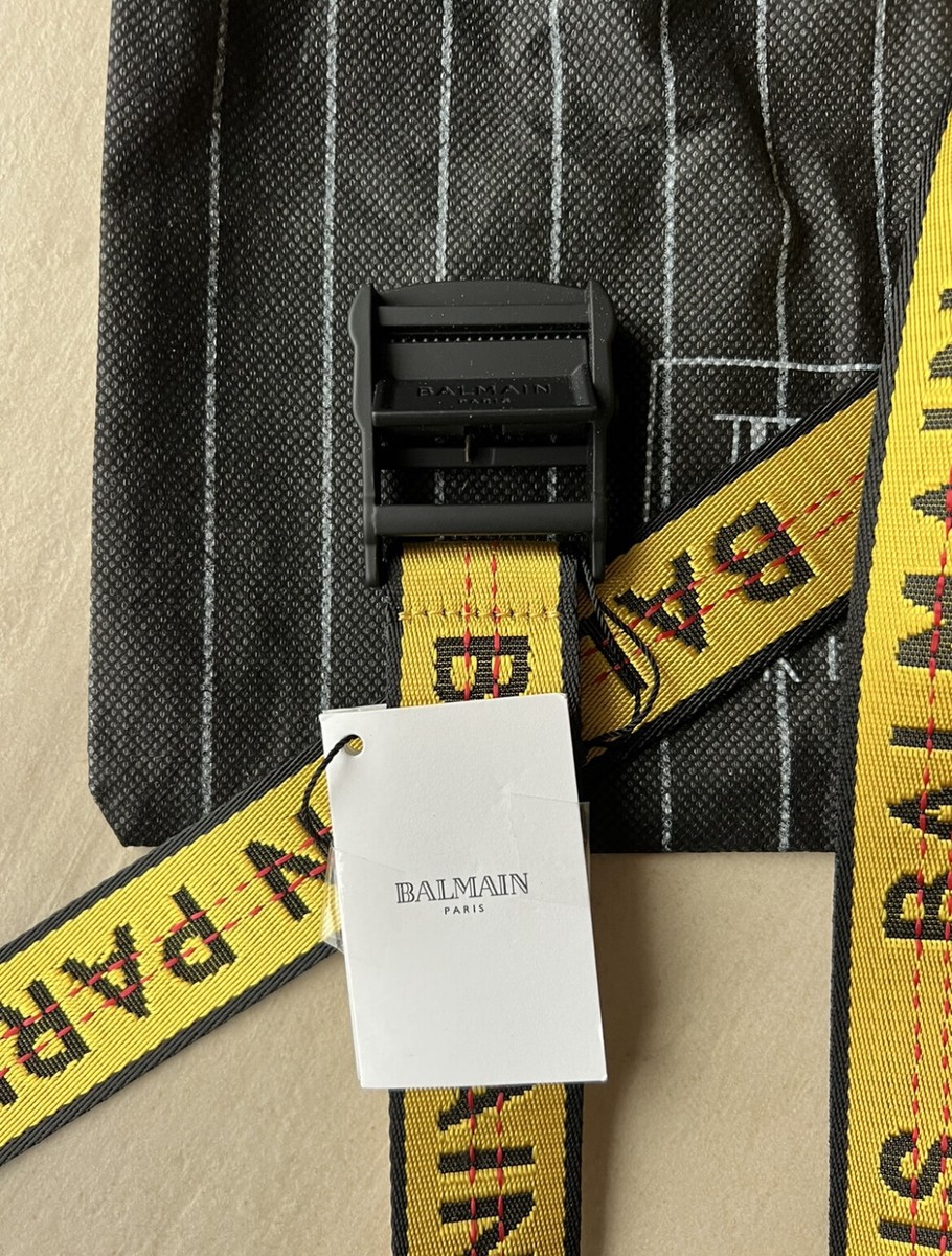 BALMAIN ロコ ティテル チェン ショルタハック DN0BT929LETF 0DA Balmain Belt Size 125 Yellow Hype Logo | eBay