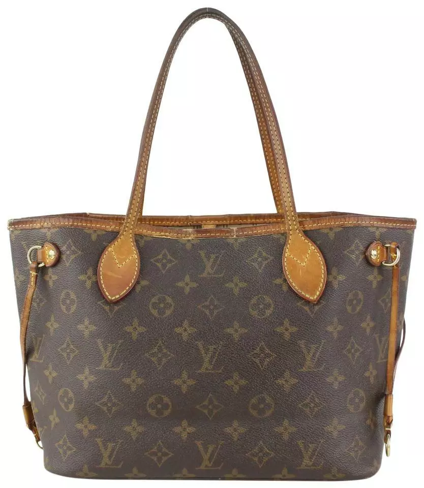 Louis Vuitton Neverfull Pm Beige Canvas Tote Bag (Pre-Owned)