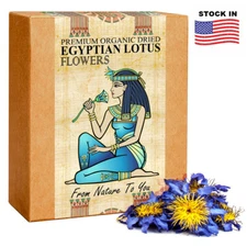 Organic Dried Blue Lotus Flower Tea Water Lily Nymphaea Caerulea Egyptian 1oz