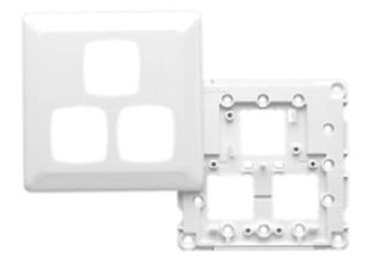 Clipsal PRESTIGE P2000 GRID & COVER 116x116mm 3-Gang Large Plate *Aust ...