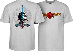 Powell-Peralta-TRIPLE-P-SKULL-AND-SWORD-Skateboard-Shirt-ASH-LARGE