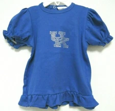 NCAA Kentucky Wildcat KU Logo Blue Girls Frill T-Shirt Two Feet Ahead #192