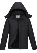 CAMEL CROWN Men's Winter  Ski Snowboarding  Jacket Waterproof Coat XXL Black