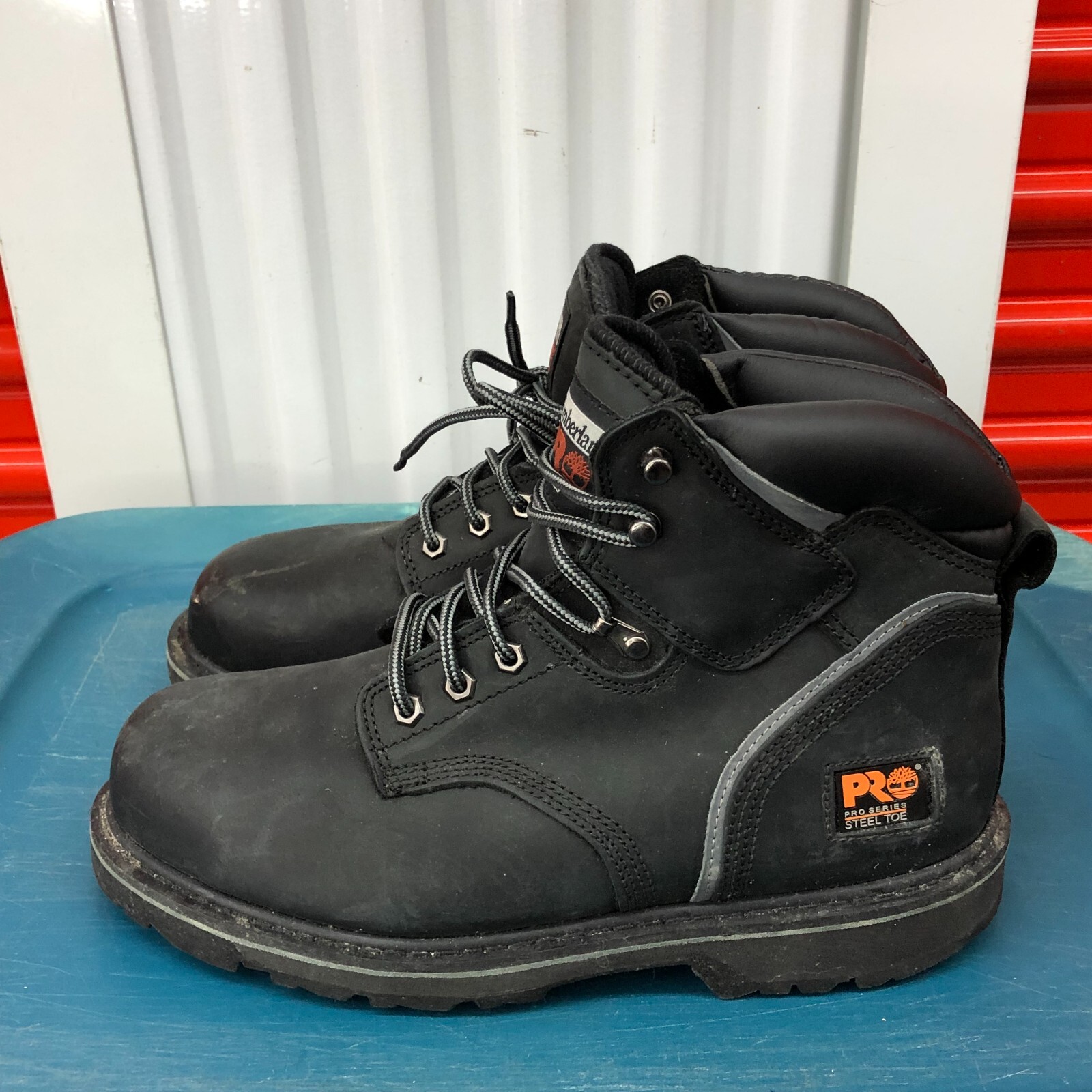 Timberland Pro Mens Boots Size 10W Black Workboots Steel Toe Safety Lace Up  ASTM | eBay
