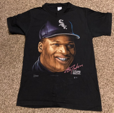 VINTAGE BO JACKSON CHICAGO WHITESOX ARTIST SERIES T-SHIRT BY SALEM