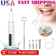 Ultrasonic Tooth Cleaner Tartar Plaque Remover Electric Dental Whiten Kit Scaler