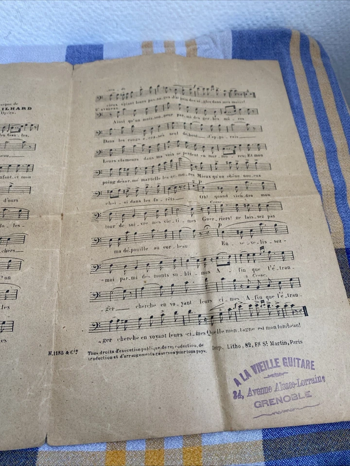 Ancienne Partition Chant Le Géant Ballade Voix Basse Victor Hugo Gailhard - Photo 3/4