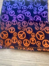 Cool  Rare Vintage Colorfast 13960 Peace Sign Bandana!