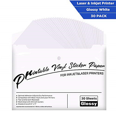 printable vinyl for inkjet laser printer 30 pack printable vinyl