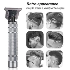 Kemei Silver Cordless Hair Clippers Trimmer Shaver Clipper Cutting Beard Barber