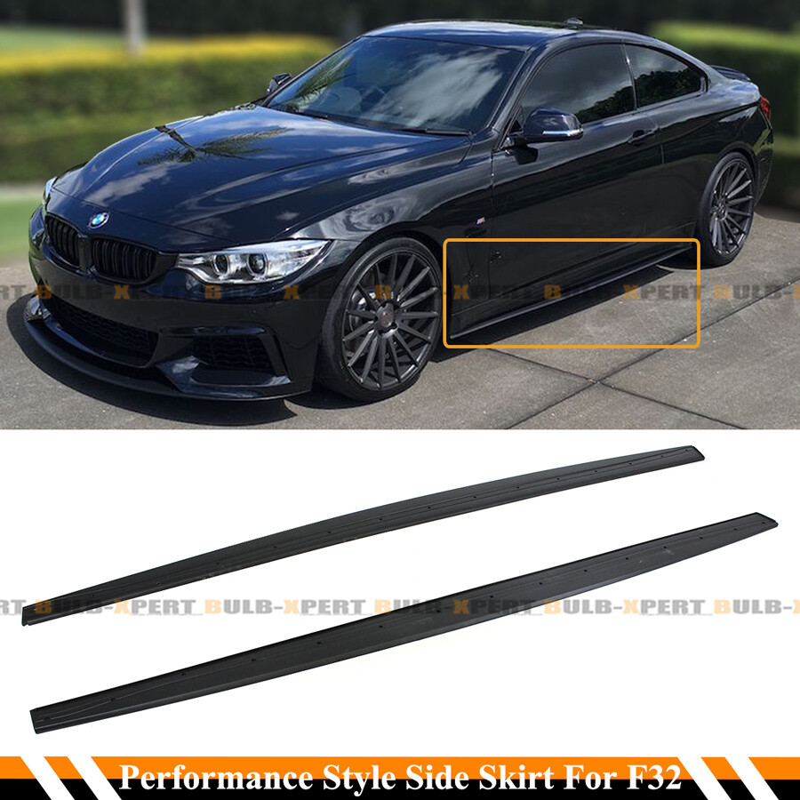 For 14-20 BMW F32 F33 F36 4 Series M Sport Black Side Skirt
