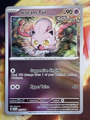 Pokémon TCG Scream Tail SV05: Temporal Forces 077/162 Reverse Holo Uncommon