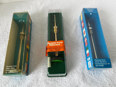 Authentic Lot of 1972 Munich Olympics Souvenirs-3 Models of the Olympiaturm