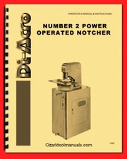 DI-ACRO No. 2 Power Notcher Operator Instructions Service Parts Manual 1555
