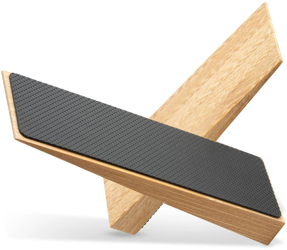 Cale-porte en bambou antidérapant - Lot de 2 blocs porte en bois - Photo 1/4