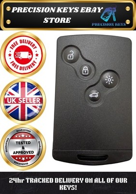 RENAULT CLIO CAPTUR 12-19 REMOTE KEY CARD FOB 433MHZ PCF7953M 4A HANDSFREE -LOGO