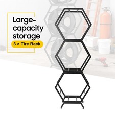 78x68x39cm Garage Wheel Rim Rack Stackable Car Hub Organizer for Car Repair Shop