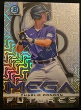 2025 Bowman Chrome Charlie Condon Mega Futures Mojo Refractor Case Hit #BMF-13