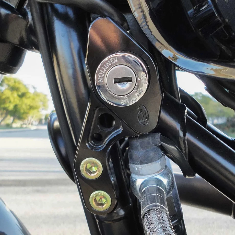 JOKER MACHINE 09-070B MOUNT IGN SWTCH TRI BLACK TRIUMPH BONNEVILLE 865 T100 2008 - Imagen 2 de 2