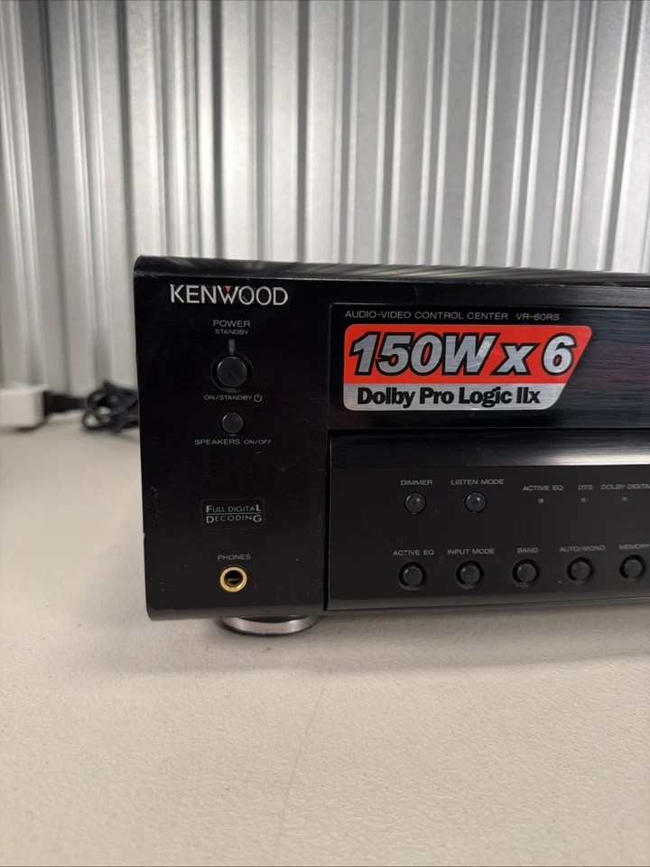Kenwood VR-60RS AV Tuner Dolby Digital Stereo Receiver No Remote - Working! - Image 3 of 4