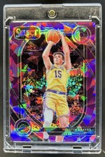 2024-25 Panini Select Austin Reaves Courtside Purple Cracked Ice Prizm #/99