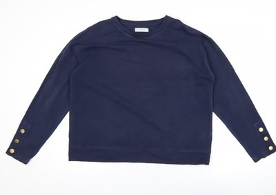 Marks and Spencer Herren Sweatshirt Blau Regular Fit Baumwolle Größe L