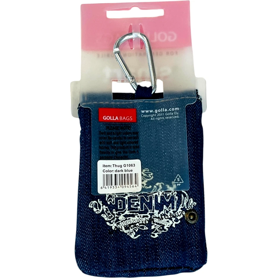 Golla Denim Universal Smart Phone Pocket Pouch Sleeve Dark Blue G1063 - NEW - Image 4 of 4