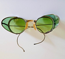 Vintage AO Welding Glasses, Green Safety Lenses, Steampunk Classic