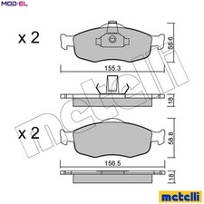 BRAKE PAD SET DISC BRAKE 22-0146-0 FOR FORD MONDEO/�/II/Mk/Turnier/Clipper 2.5L