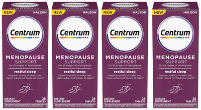 Pack 4 Centrum Menopause Support Sleep Supplement, 28 Tablets Each, 4/26