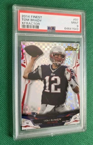2014 Topps Finest Tom Brady Xfractor PSA 9 Mint #97