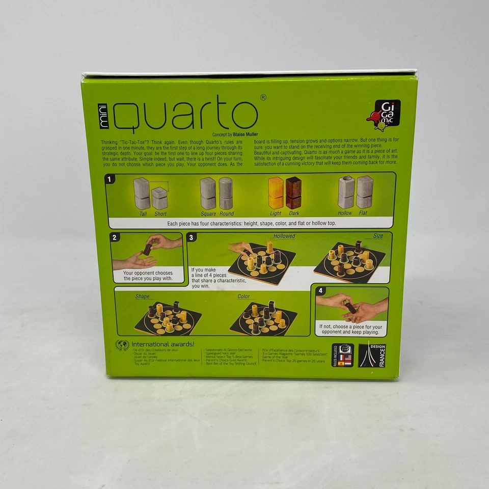 Quarto Mini Abstract Strategy Board Game - Image 2 of 3