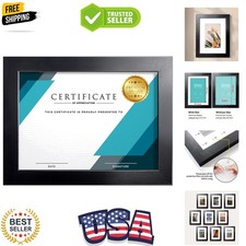 8.5x11 Picture Frame, 11L x 8.5W Frame Display Pictures 6x8 with Mat or 8.5x1...