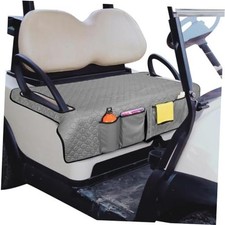 Golf Cart Seat Covers with 4 Front Pockets  Nonskid Bottom Grey Octagon