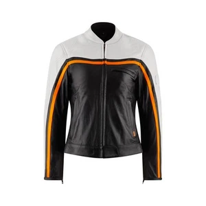 Motogirl Hayley Leather Motorcycle Jacket Ladies White