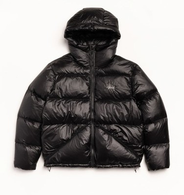 Stussy Micro Ripstop Down Parka Jacket Black. Große M
