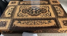 Vintage Italian Wooden Wood Musical Inlaid Sewing Or jewellery Box